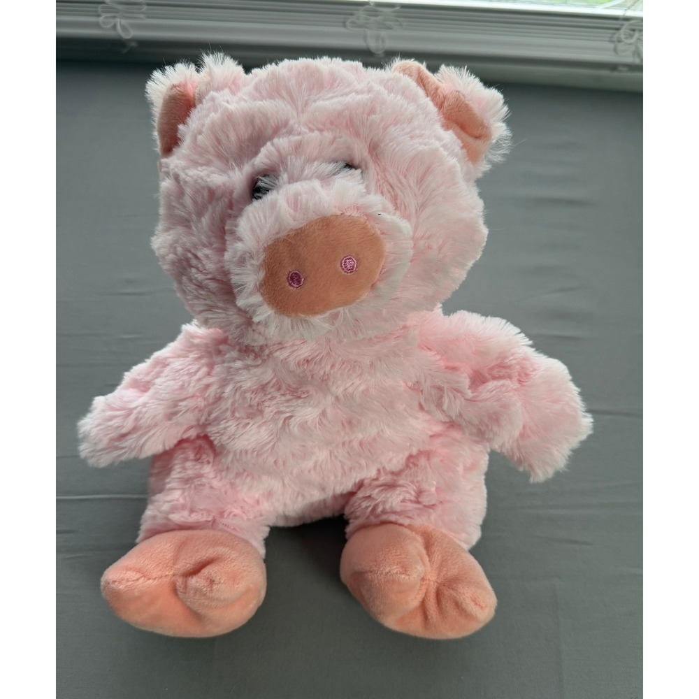 This & That Pink Plush Pig Hand Puppet Stuffed Animal Soft Faux Fur Toy 11 Inch